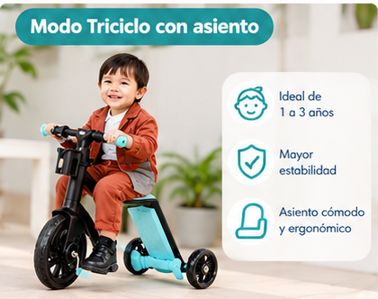 Scooter Crece Conmigo 3 en 1 PlanetKids™