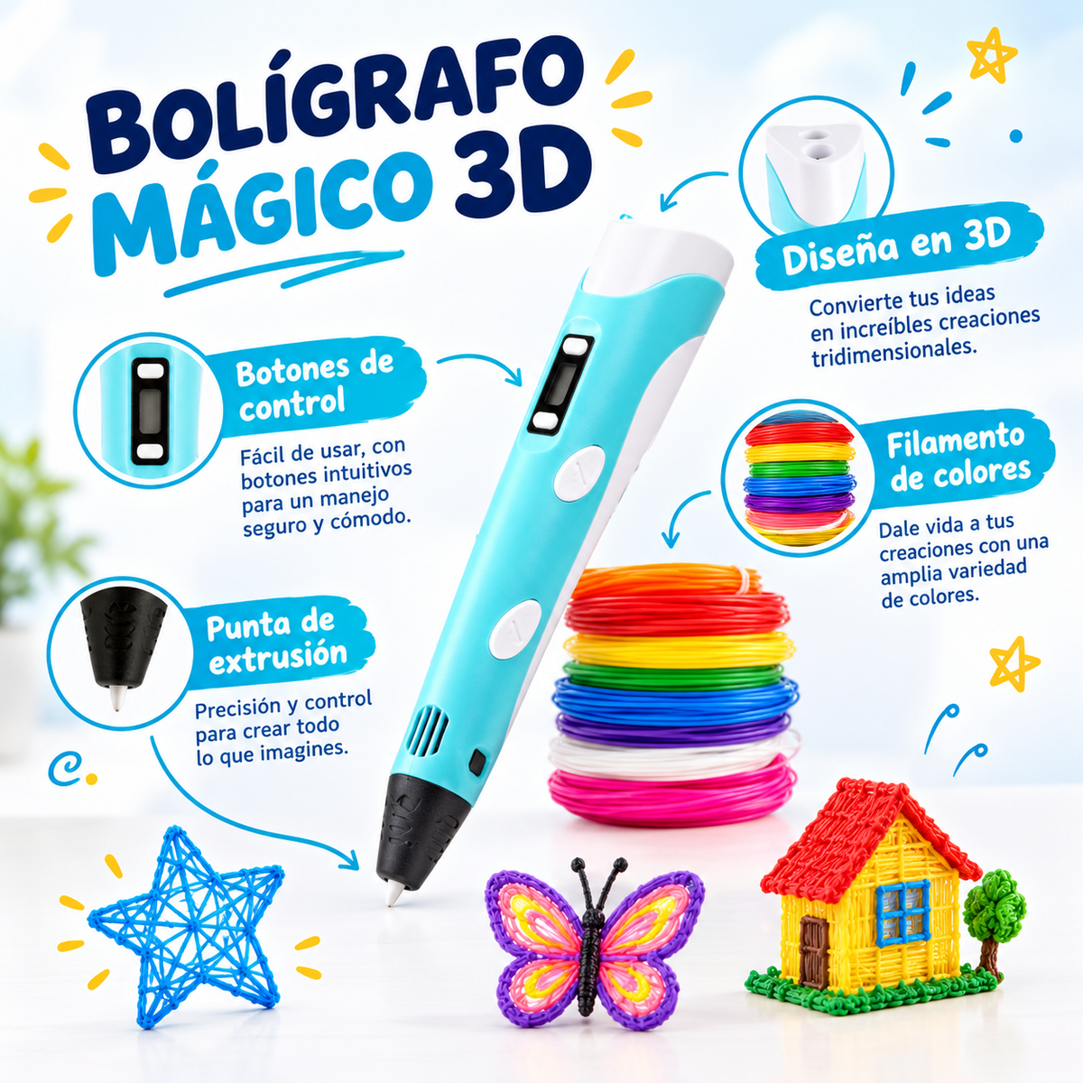 Boligrafo Mágico 3D PlanetKids™